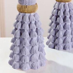 Декоративный подсвечник Tassel Roggero 15 см лавандовый EDG (ЭДГ) фото 5
