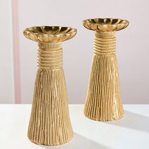 Декоративный подсвечник Tassel 21 см золотой EDG (ЭДГ) фото 6