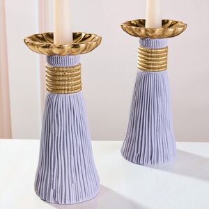 Декоративный подсвечник Tassel 21 см лавандовый EDG (ЭДГ) фото 2