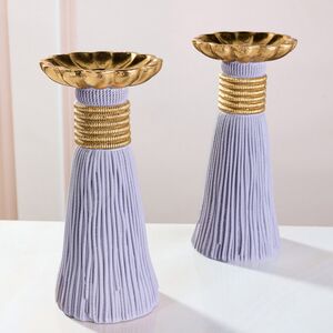 Декоративный подсвечник Tassel 21 см лавандовый EDG (ЭДГ) фото 6