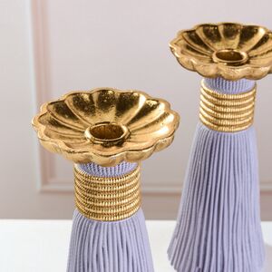 Декоративный подсвечник Tassel 21 см лавандовый EDG (ЭДГ) фото 4