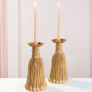 Декоративный подсвечник Grande Tassel 26 см золотой EDG фото 1