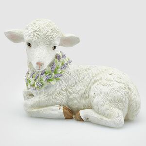 Декоративная фигурка Ягненок Жак с цветочным венком 15 см EDG (ЭДГ) фото 8