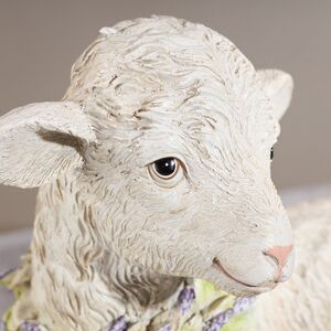 Декоративная фигурка Ягненок Жак с цветочным венком 15 см EDG (ЭДГ) фото 2