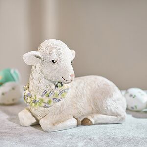 Декоративная фигурка Ягненок Жак с цветочным венком 15 см EDG (ЭДГ) фото 4
