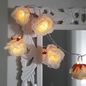 Светодиодная гирлянда на батарейках Розы Версилия, 1.75 м, 8 теплых белых LED ламп, прозрачный ПВХ, IP20 (Star Trading, Швеция). Артикул: 726-85