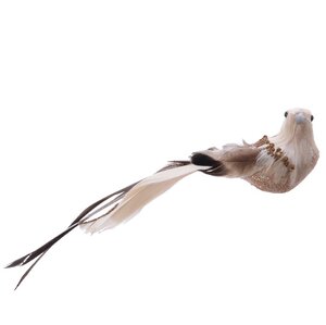 Елочное украшение Женевская пташка 15 см перламутровая, клипса Kaemingk фото 2