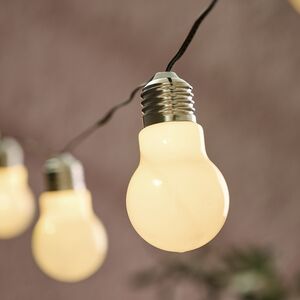 Ретро гирлянда на батарейках Glow 5 белых лампочек с теплым белым светом, 1 м, черный ПВХ, IP44 Star Trading (Стар Трэйдинг) фото 2