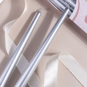 Античные свечи 24.5 см, 2 шт, серебро Омский Свечной фото 2