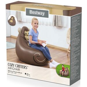 Детское надувное кресло Cozy Critters - Обезьянка 72*72*64 см Bestway (Бествей) фото 13