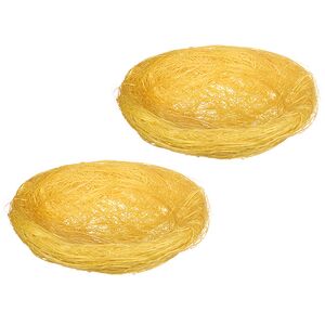 Пасхальное украшение Гнездо Птички Вивьен 10 см желтое, 2 шт Koopman фото 3