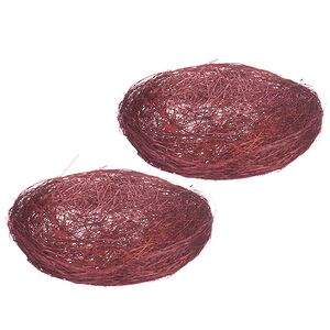 Пасхальное украшение Гнездо Птички Вивьен 10 см коричневое, 2 шт Koopman фото 3