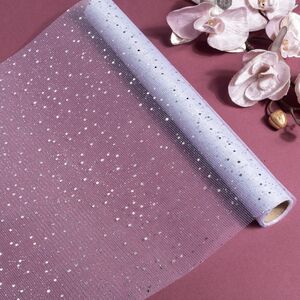 Сетка для декорирования с блестками 39*200 см серебряная (Koopman, Нидерланды). Артикул: 767530410