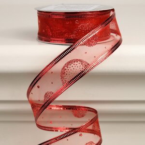 Декоративная лента Элеганца - Мыльные Пузыри 270*2.5 см красная Koopman фото 1
