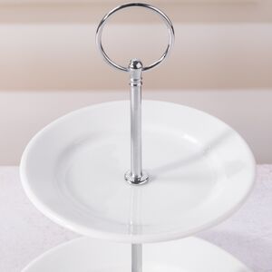 Этажерка для фруктов Сальви двухъярусная 21 см, фарфор Koopman фото 2