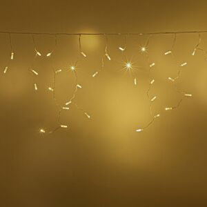 Гирлянда бахрома 2*0.5 м, 100 теплых белых LED ламп, прозрачный ПВХ, соединяемая, IP44 Snowhouse фото 2