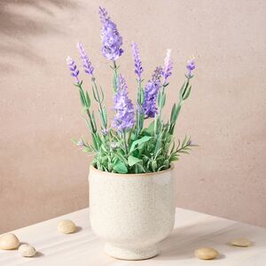 Искусственный цветок в горшке Лаванда Лоддон Блю 25 см