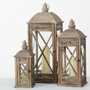 Набор декоративных подсвечников - фонарей Виролельдо 45-81 см, 3 шт (Boltze, Германия). Артикул: 8001400-набор