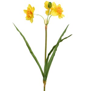 Искусственный цветок Нарцисс 40 см жёлтый Kaemingk фото 3