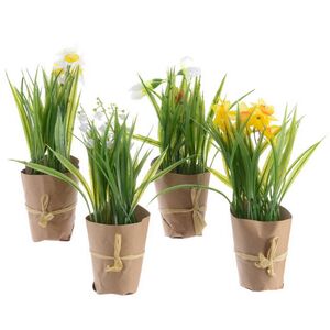 Искусственный цветок в горшке Ландыш Снежный 20 см Kaemingk (Кейминг) фото 5