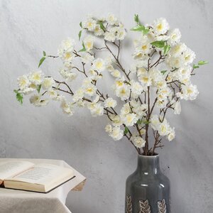 Декоративная ветка Цветущая Сакура 112 см, белая