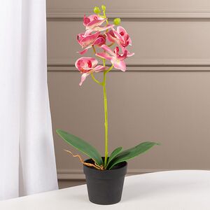 Искусственная орхидея в горшке Dominica Pink 40 см