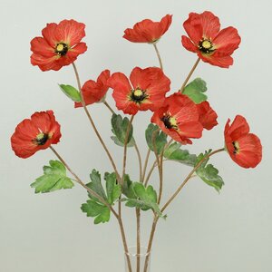Искусственный цветок Мак - Red Charmique 71 см Kaemingk фото 3