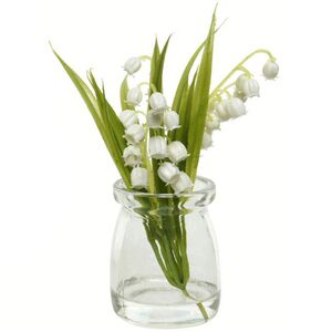 Искусственный букет в вазе Ландыш Нежность 16 см (Kaemingk, Нидерланды). Артикул: 801267-2