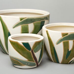 Набор декоративных кашпо Liana Leaf 14-26 см, 3 шт Kaemingk фото 7