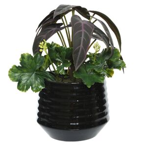 Композиция из искусственных цветов Алоказия Пурпурная 25 см Kaemingk (Кейминг) фото 5