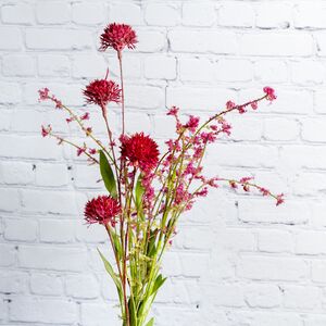 Искусственный букет Полевые Георгины 60 см бордовый (Kaemingk, Нидерланды). Артикул: 802193