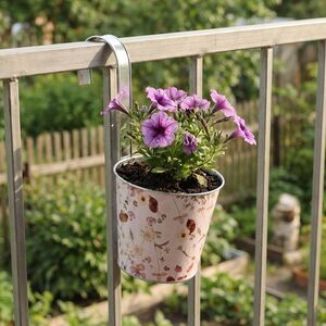 Подвесное кашпо-ведерко для балкона Франсуаза 17*14 см, металл