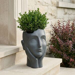 Декоративное кашпо Ошана 35*27 см графитовое