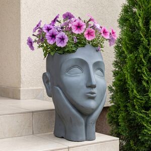 Декоративное кашпо Ошана 35*27 см графитовое