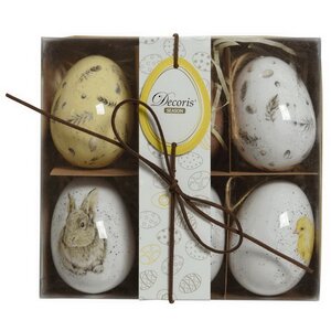 Пасхальные украшения Яйца Sweet Easter 8 см, 6 шт, подвеска Kaemingk фото 2