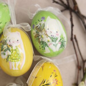 Пасхальные украшения Яйца Happy Sappy Easter 6 см, 6 шт, подвеска Kaemingk фото 4