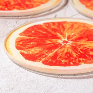 Набор подставок под кружки Grapefruit 9 см, 4 шт, стекло Kaemingk фото 2