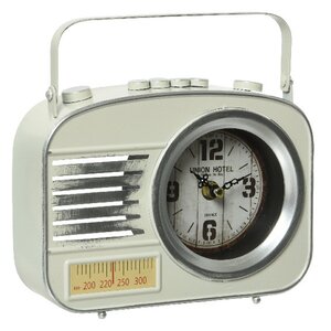 Настольные часы Sinatra 21*16 см, белые (Kaemingk, Нидерланды). Артикул: ID72841