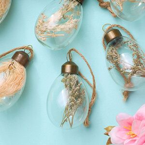 Пасхальные подвески Яйца - Dried Flower 5 см, 8 шт Kaemingk фото 2