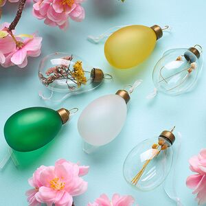 Пасхальные украшения Яйца Весенняя Флора 6 см, 6 шт, подвеска (Kaemingk, Нидерланды). Артикул: 805413