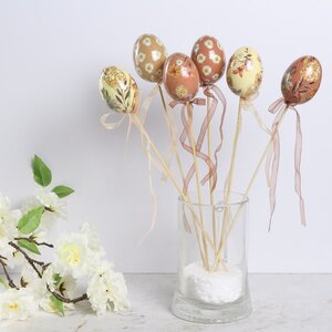 Пасхальные украшения Яйца на палочке Easter Etude 6 см, 6 шт Kaemingk фото 4