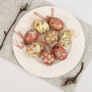 Пасхальные украшения Яйца Easter Etude 5 см, 8 шт, подвеска Kaemingk фото 7
