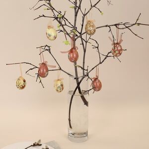 Пасхальные украшения Яйца Пасхальный Этюд 5 см, 8 шт, подвеска Kaemingk фото 5