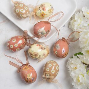 Пасхальные украшения Яйца Easter Etude 5 см, 8 шт, подвеска (Kaemingk, Нидерланды). Артикул: 805873