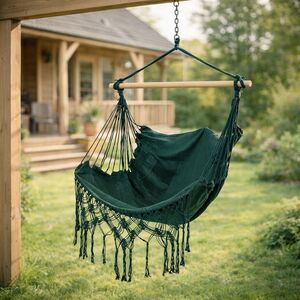 Подвесной гамак-кресло Икария 130*100 см изумрудный