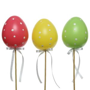 Пасхальные украшения Яйца на палочке Цветной Горошек 70 см, 3 шт Kaemingk (Кейминг) фото 3