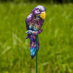 Садовая фигурка - штекер для цветов Попугай Вайлет 65 см (Kaemingk, Нидерланды). Артикул: 808198-2