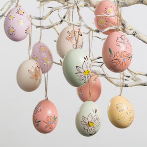 Пасхальные украшения Яйца Sunny Easter 6 см, 12 шт, натуральные