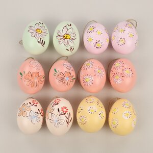 Пасхальные украшения Яйца Sunny Easter 6 см, 12 шт, натуральные Kaemingk фото 3