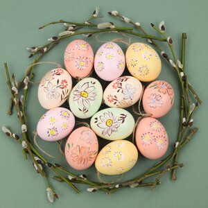 Пасхальные украшения Яйца Sunny Easter 6 см, 12 шт, натуральные Kaemingk фото 6
